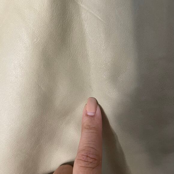 Banana Republic Leather Pants Womens Size 12 Cream Beige Preppy Pull On Rodeo - Picture 4 of 10